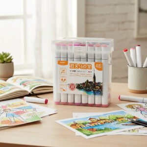 Set 48 marcadores doble punta con estuche