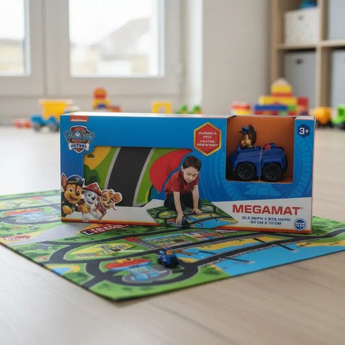 Paw Patrol · Megamat alfombra de juego + auto de Chase