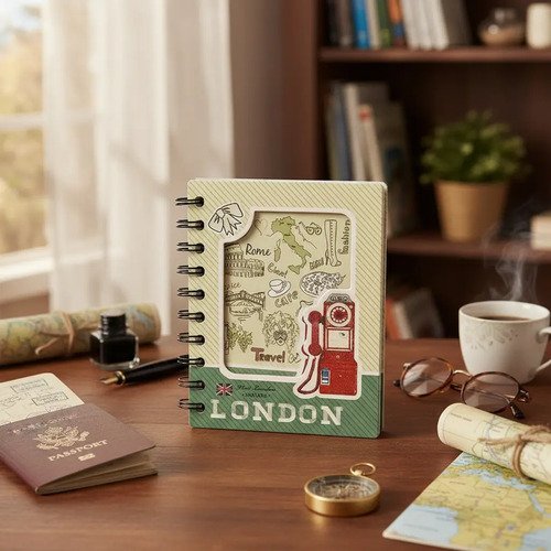 Mini cuaderno London Cities con espiral