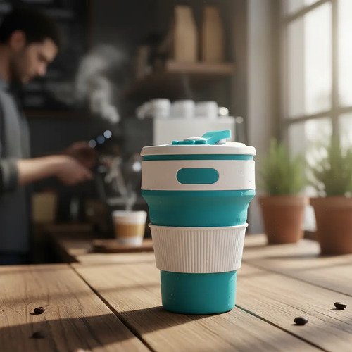 Vaso térmico plegable de silicona 350 ml