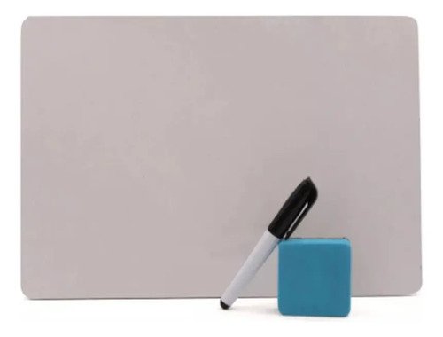 Pizarra blanca 30x21 cm doble faz + marcador y borrador