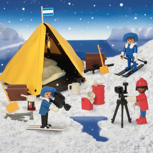 Playmobil · Campamento Polar con carpa y esquíes (1-3463)