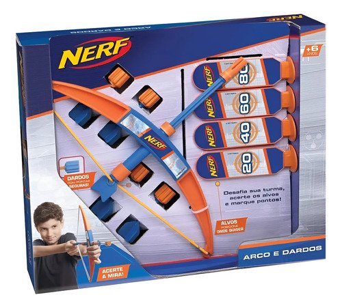 Nerf · Arco y flecha con dardos y objetivos