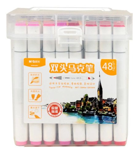 Set 48 marcadores doble punta con estuche - Imagen 2