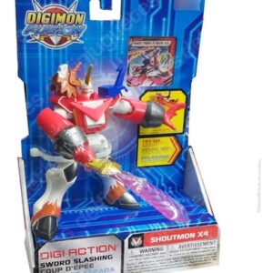 Digimon Fusion · Figuras Metal Greymon y Shoutmon X4 (Bandai)