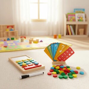 Calculadora Montessori de madera · Aprender a sumar