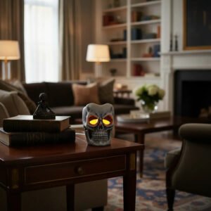 Lámpara vela LED Calavera · Halloween
