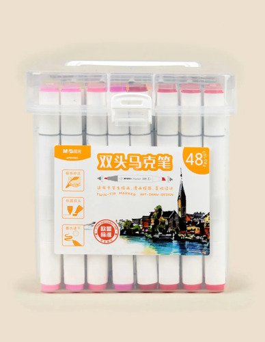 Set 48 marcadores doble punta con estuche - Imagen 3