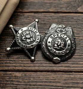 Set de placas de Sheriff de chapa · Cowboy (Japón)