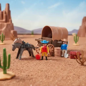 Playmobil Lejano Oeste 13278 · Carreta de bandidos (Antex, retro)