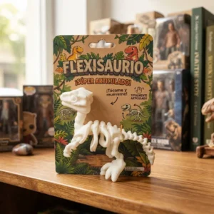 Velociraptor flexible · Dinosaurio esqueleto articulado 15 cm (Flexisaurios)