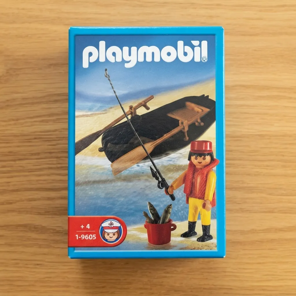 Playmobil Retro 1-9605 · Pescador con bote (Antex)