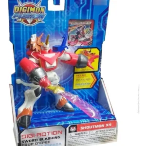 Digimon Fusion · Figuras Metal Greymon y Shoutmon X4 (Bandai)