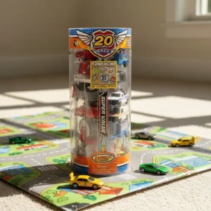Express Wheels · Mega pack 15 autos + alfombra de ciudad (20 piezas)
