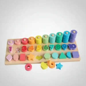Clasificador Montessori de madera · Números y formas