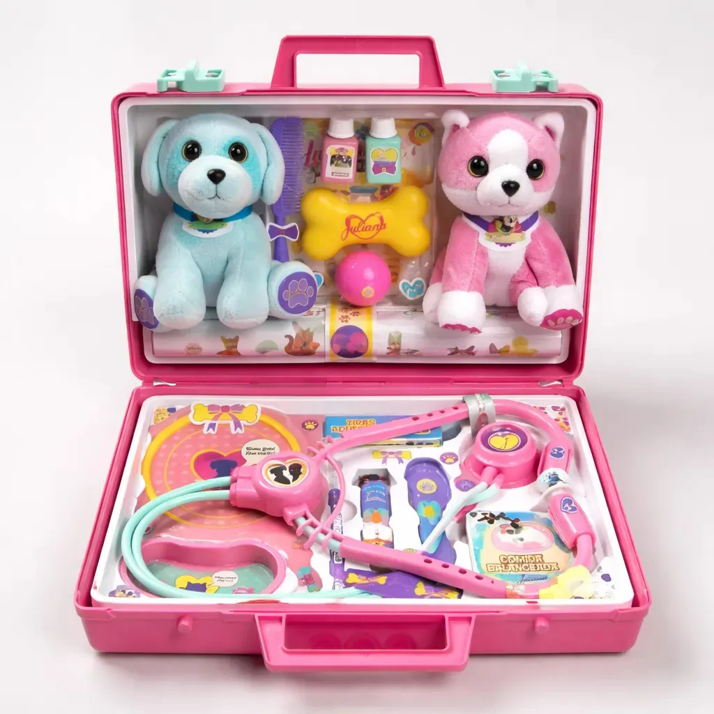 Valija Juliana · Veterinaria grande con 2 peluches