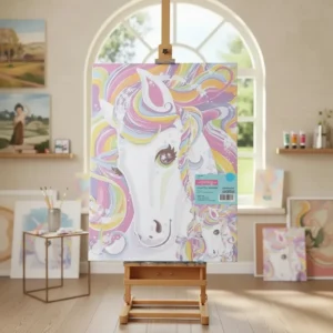 Pintá por números · Lienzo Unicornio 40x50 cm